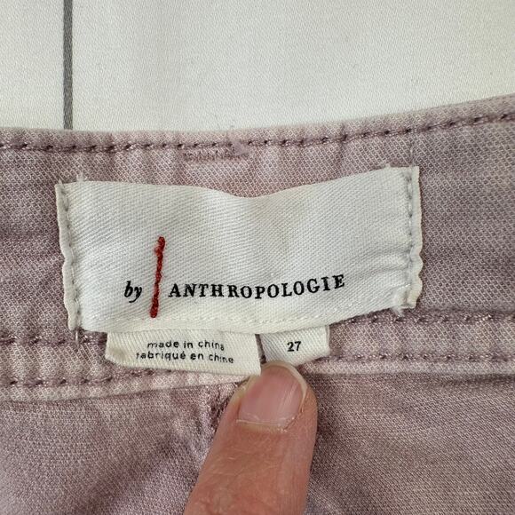 Anthropologie Pants Womens 27 Pink Wanderer Boho Utility Casual Bohemian Cotton - Picture 3 of 12